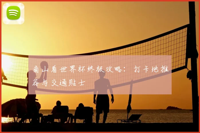 南山看世界杯终极攻略：打卡地推荐与交通贴士